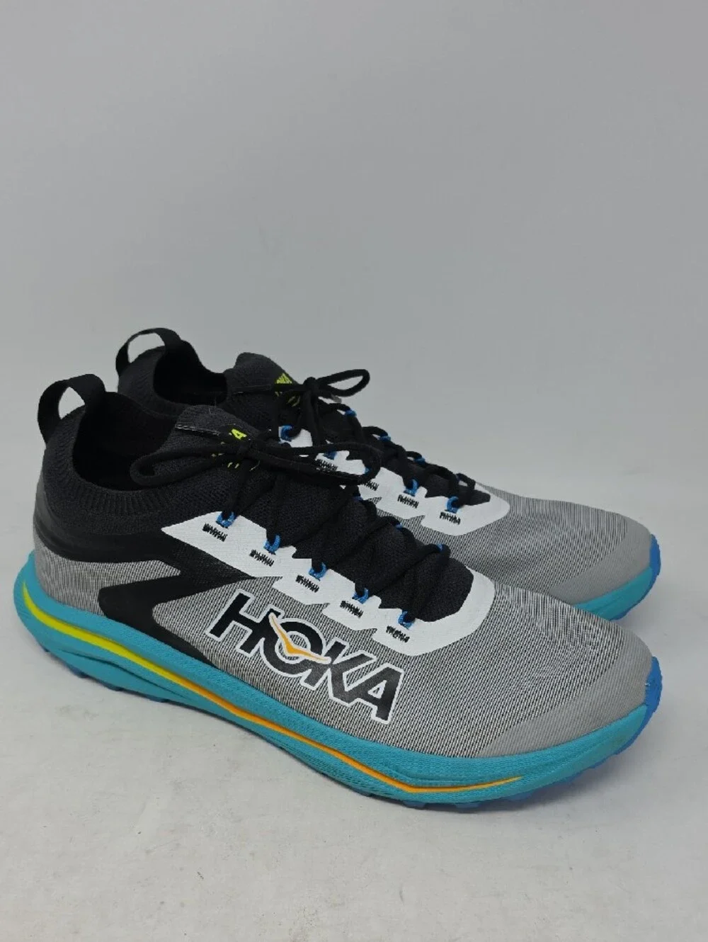 Hoka Zinal 2 Men's Gray, Black & Blue Performance Running Shoes Size 12D